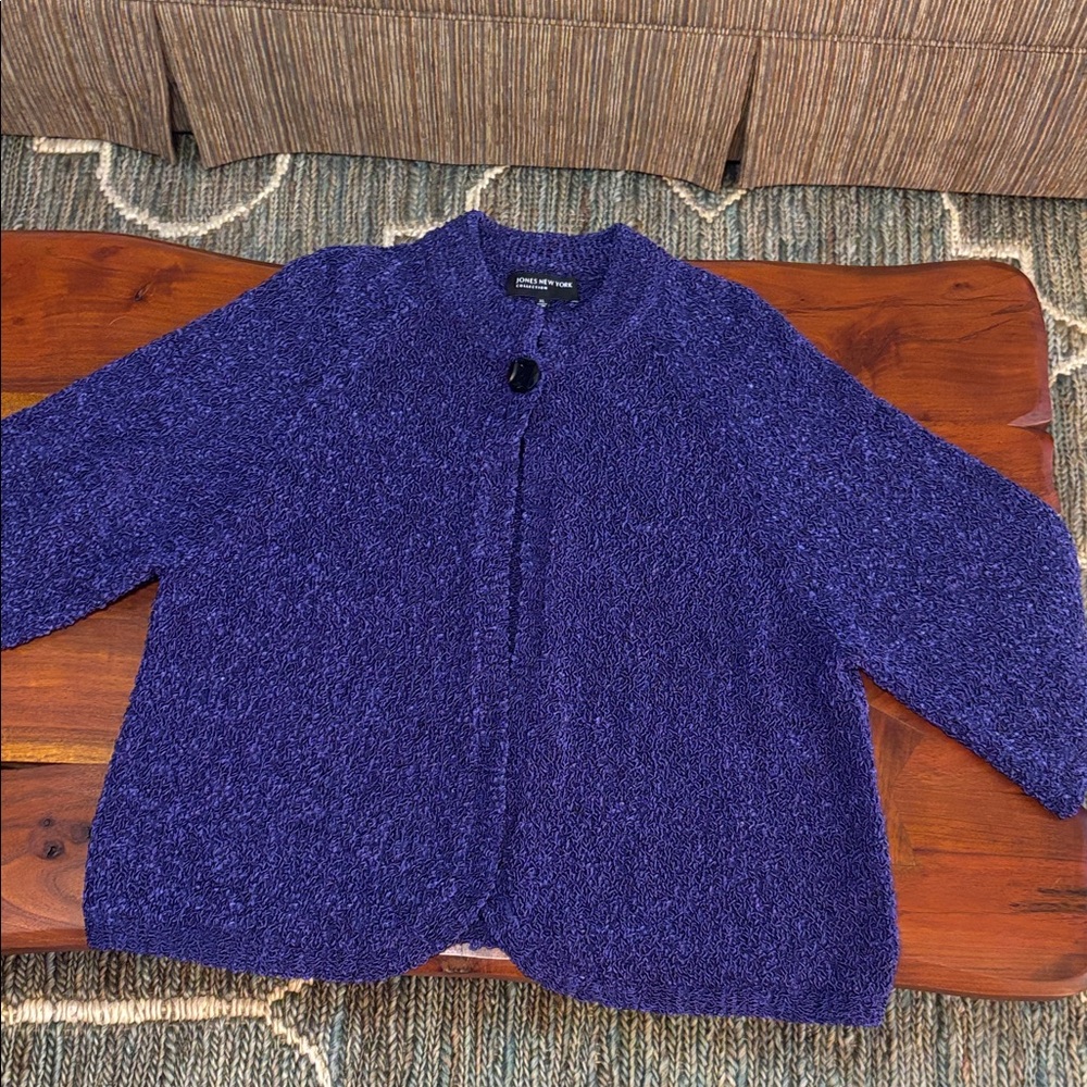 Jones New York Deep Purple Knit Sweater